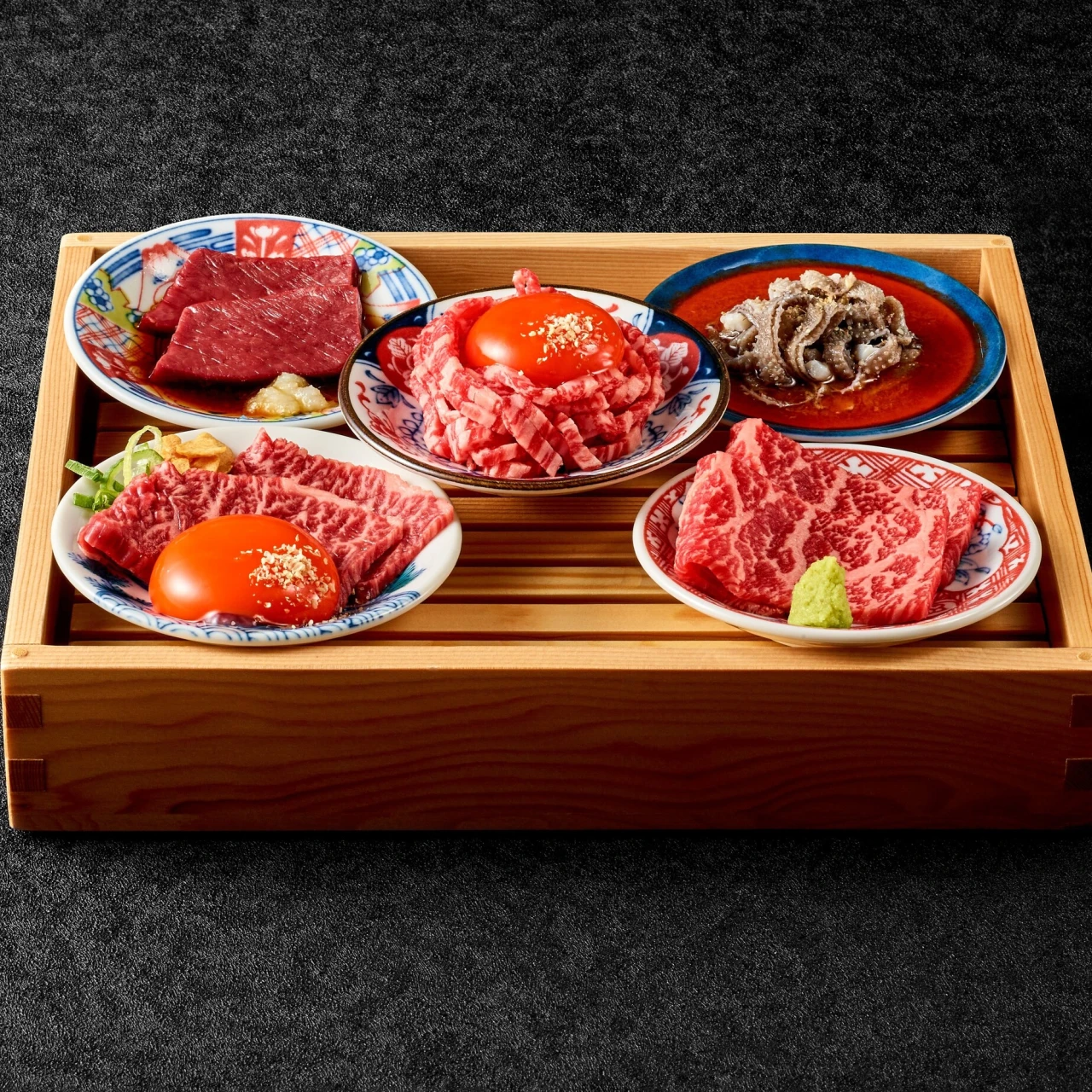 「精选肉刺身五种拼盘」